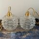 Set of two vintage walkmen in electrified chiseled glass to nine