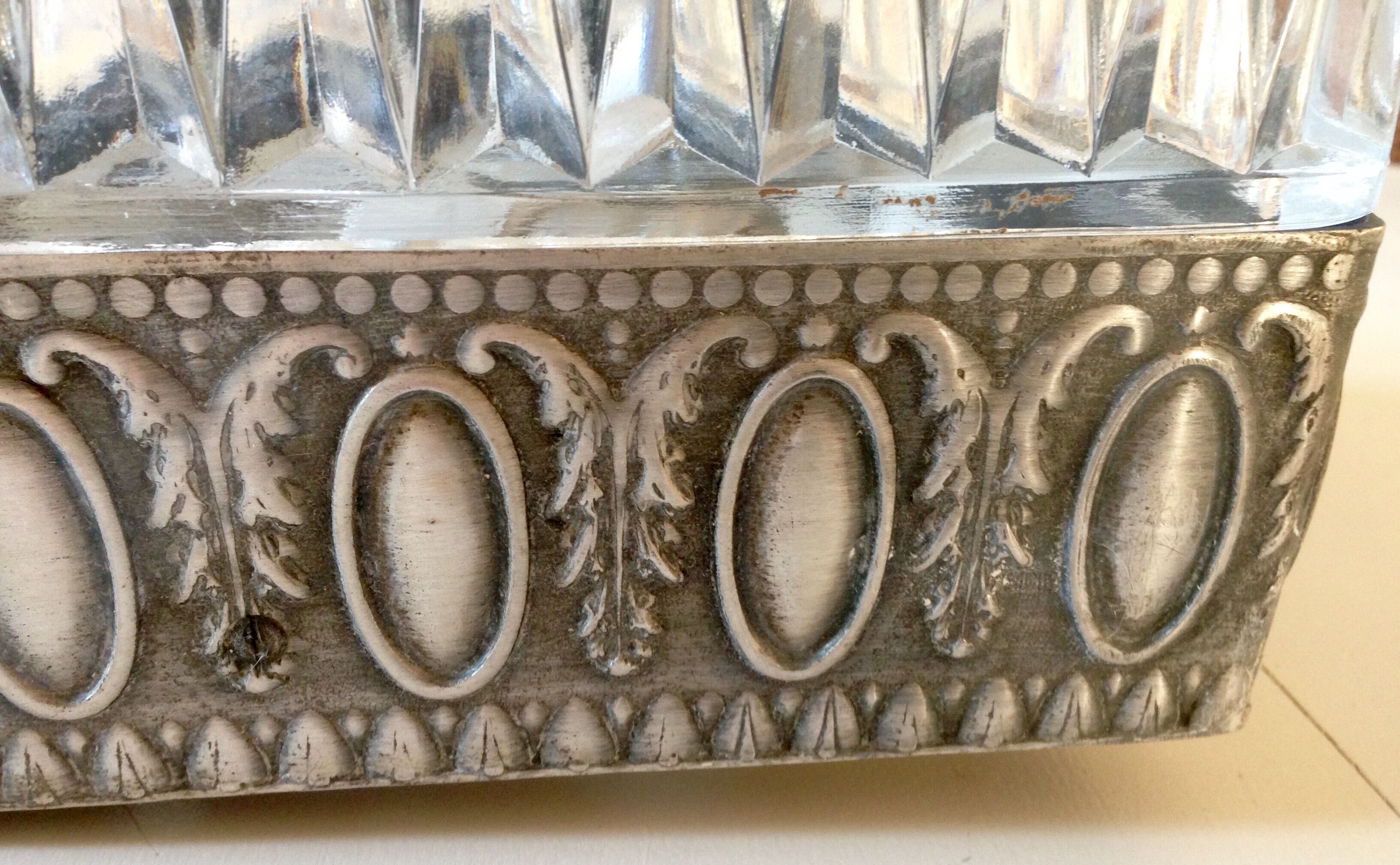 Former square ceiling metal silver crossfire