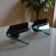 Paire de lampes appliques murales postmodernistes 1980