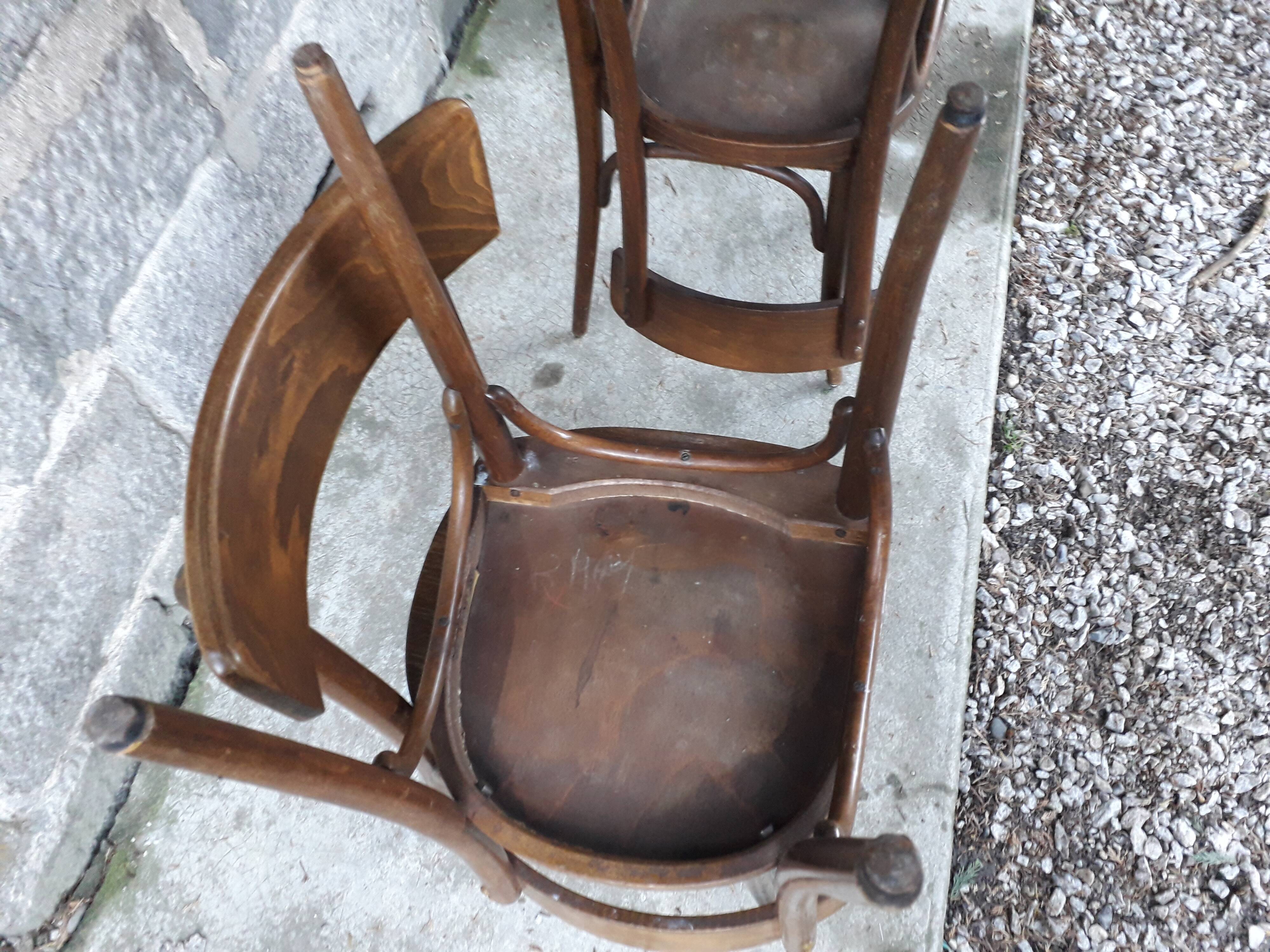 Series of 4 chairs bistro Thonet
