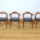 4 chaises danoises en teck par Jacob Hermann pour Randers Mobelfabrik