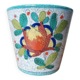 Glazed terracotta plant pot - Italy
