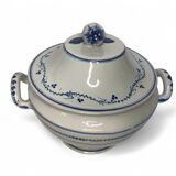 France, Fretel earthenware soup tureen with apple, 19th century