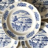 English style Gien earthenware plates