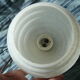 Clichy glass wall lamp with porcelain support 50s