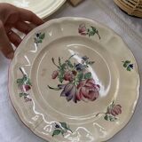 Assiette ancienne demi-porcelaine kg luneville