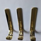 Wall hooks, hooks, 1950s modernist design attributed to carl auböck, vintage, brass