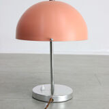 Mid-century pink sphere table lamp