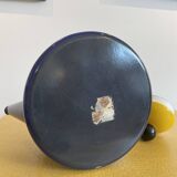 Yellow and blue enamel kettle