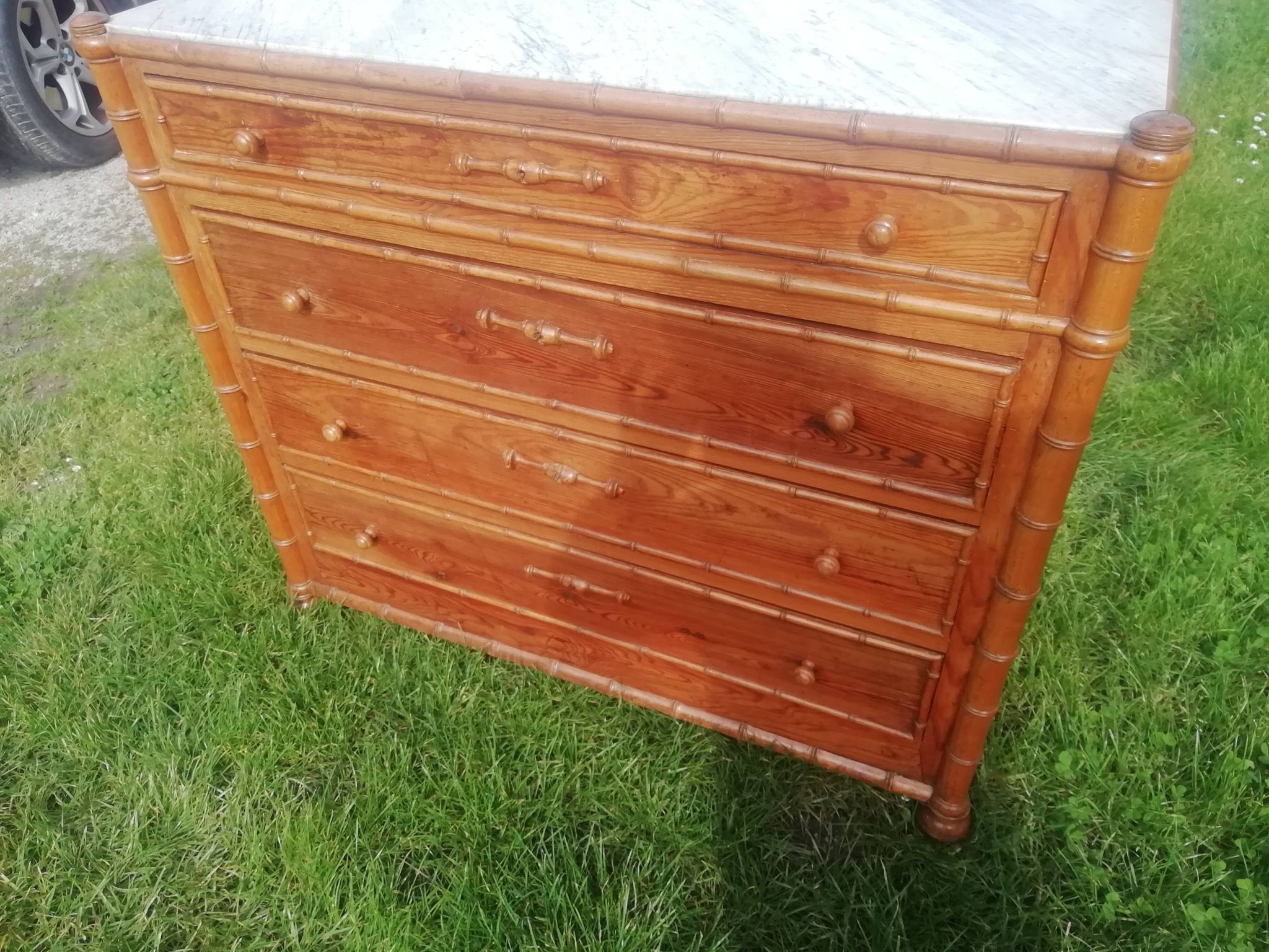 19th century bamboo-style chest of drawers in Pitchpinn