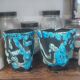 Milk jug and ceramic cup Cyclope Émaux des Glaciers Charles Cart