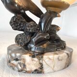 Limousin art deco night light with seagull decoration