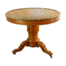 Round pedestal table, central foot and marble top, nineteenth °