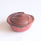 Takaoka Shikki lacquerware seabream bonbonniere box, Japan 1920s