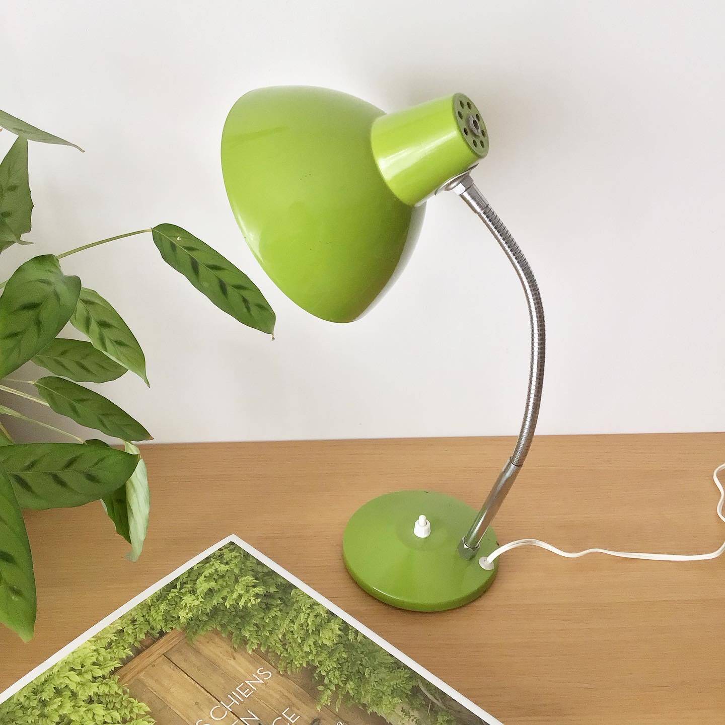 Vintage apple green desk lamp