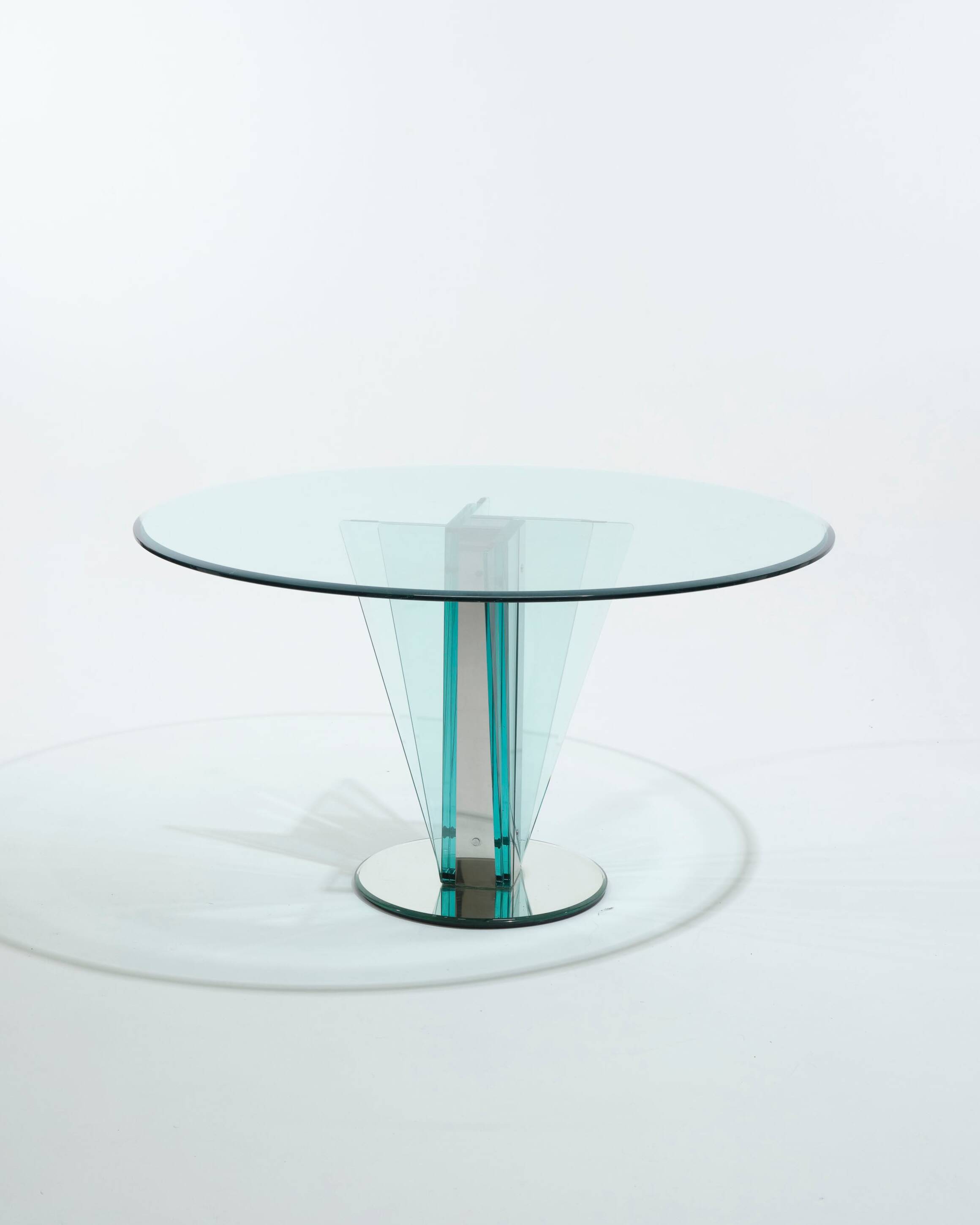 Table en verre pietro chiesa, 1970s