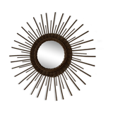 Rattan sun mirror