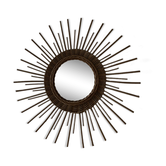 Rattan sun mirror