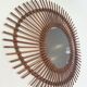 Rattan free-form mirror from the 50s and 60s