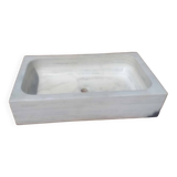 Macael white marble sink