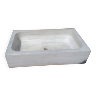 Macael white marble sink