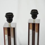 Pair of table lamp legs 70s