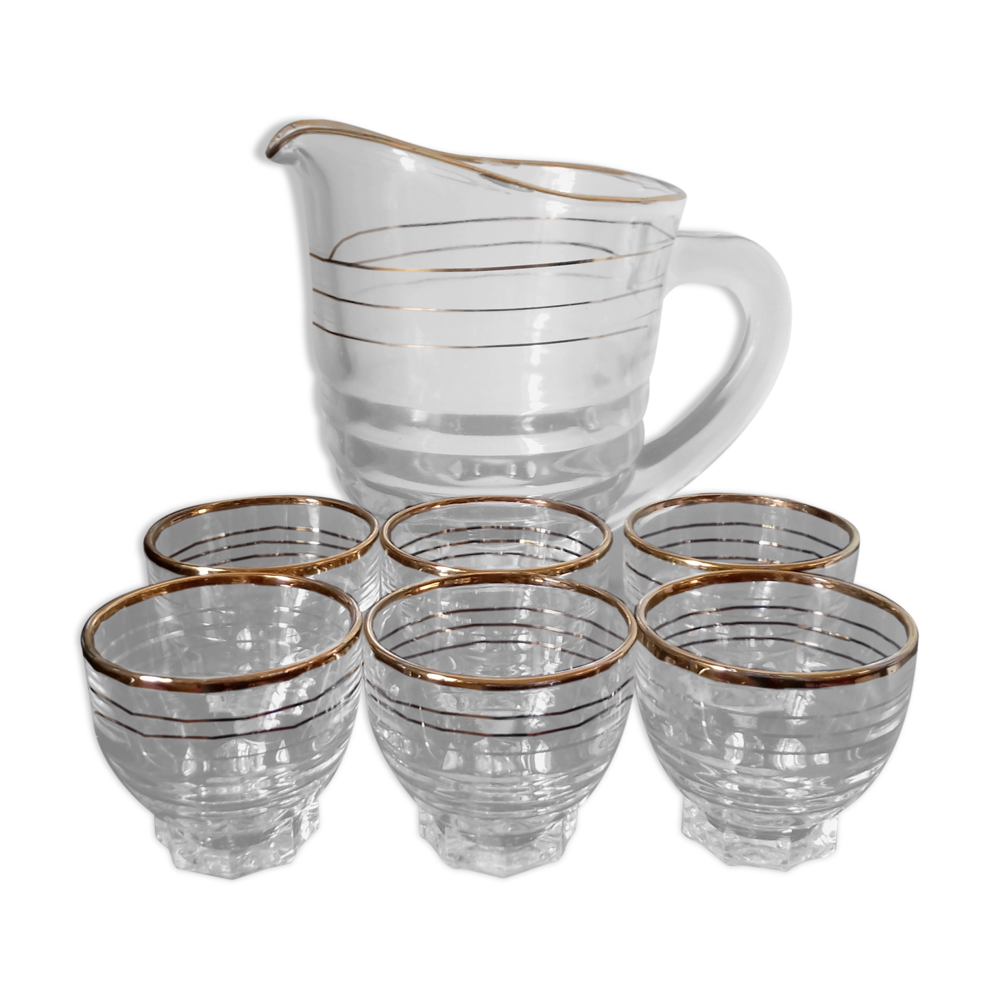 Carafe and glasses, 60s