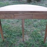 Table demi lune époque Napoléon III en noyer