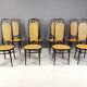 Thonet no. 207 dining chairs 'Long John', set of 8, 1980