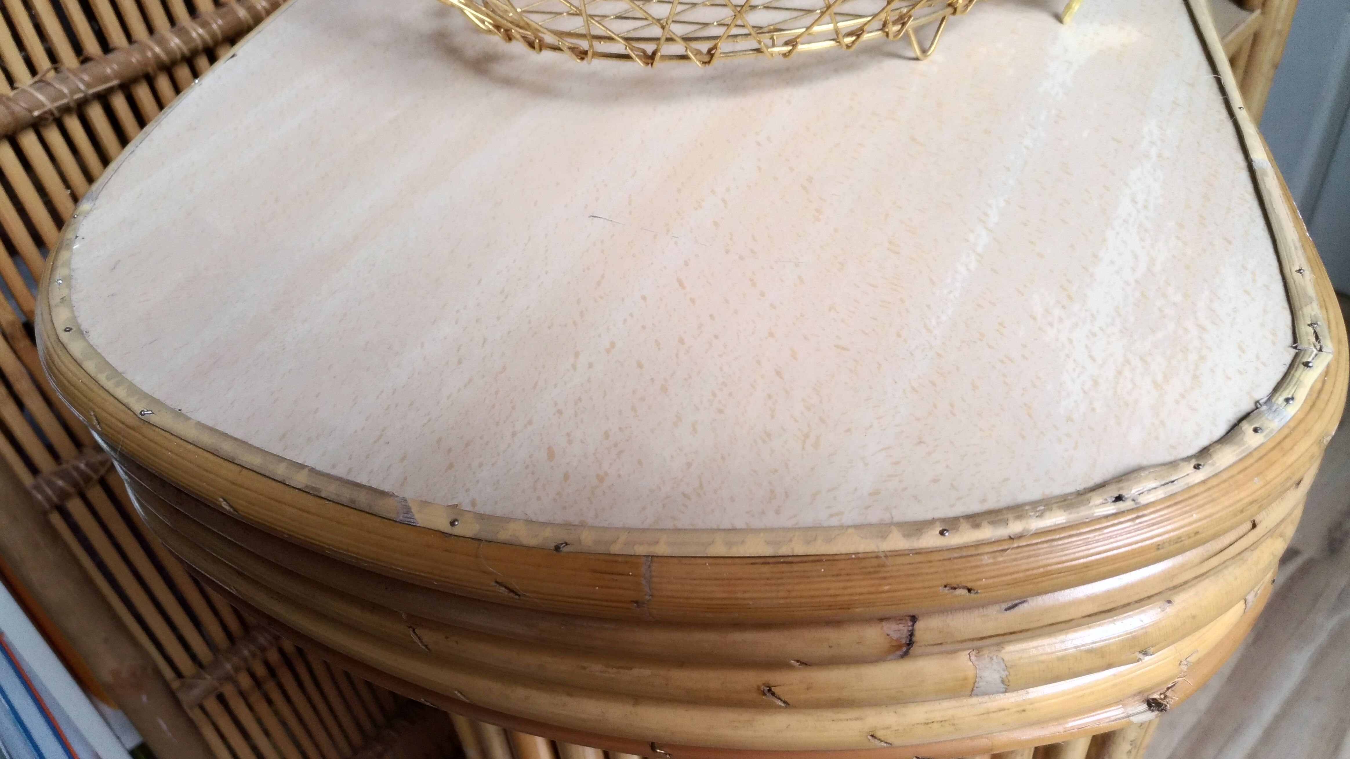 Vintage formica and bamboo tiki bar