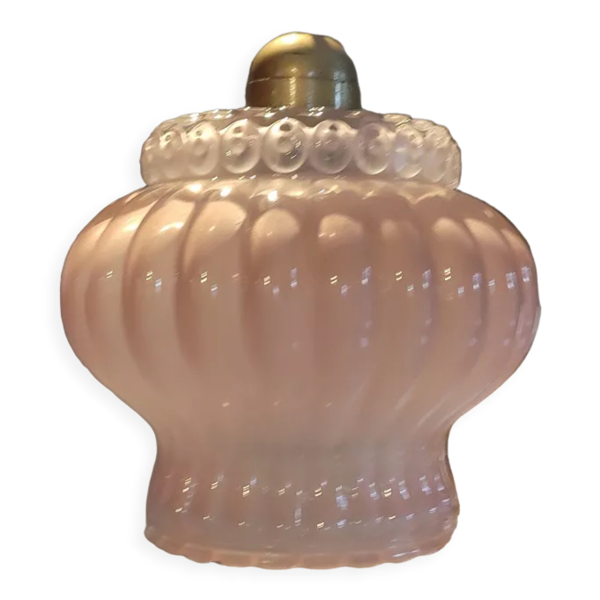 Pendant lamp globe molded glass rose