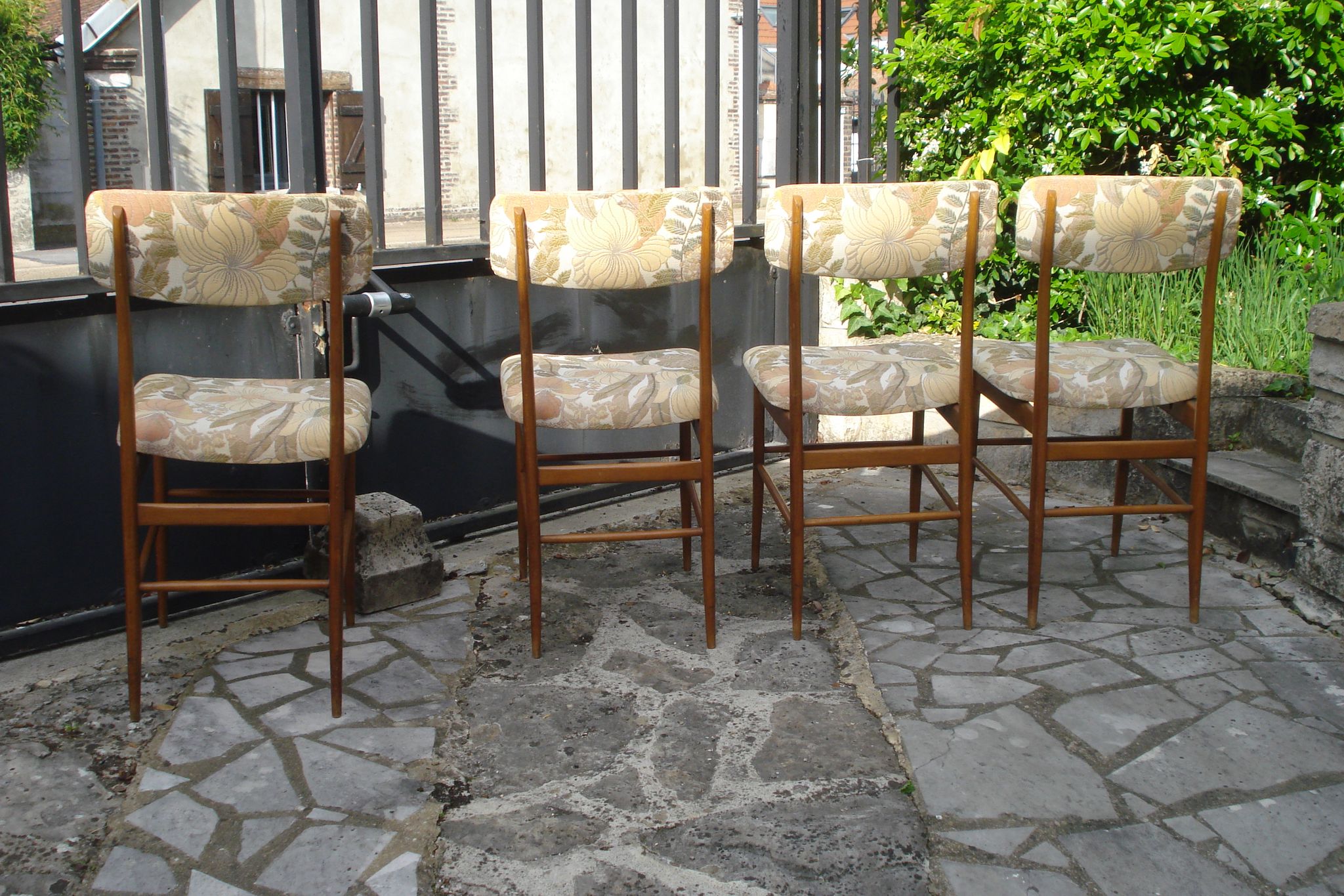 4 Italian Consorzio Sedie Friuli chairs 1960