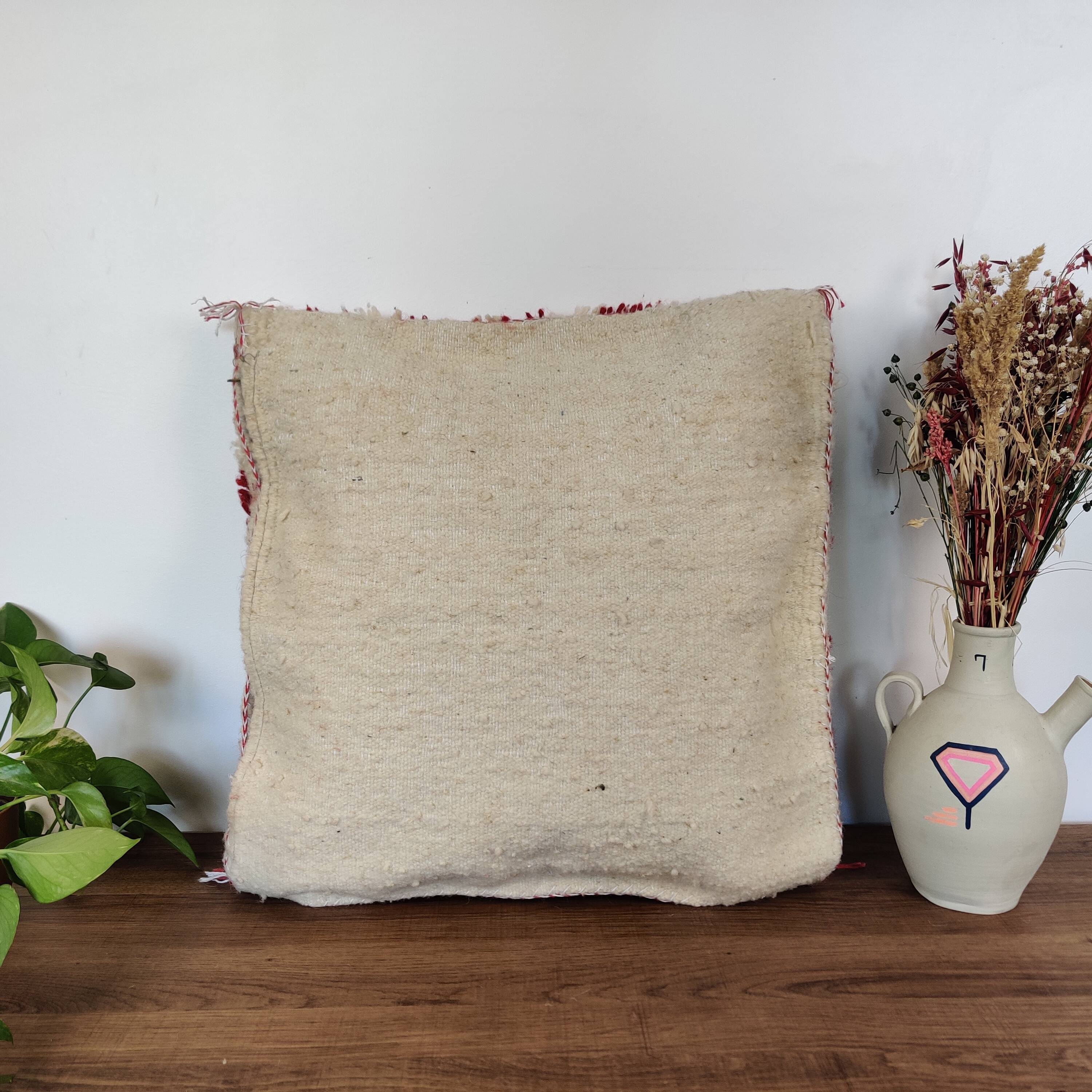 Berber Cushion Red Damier Béni Ouarain