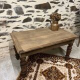 Small wooden coffee table with turned legs