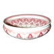 Salad bowl planter in earthenware sarreguemines u&c arabesque red calcutta