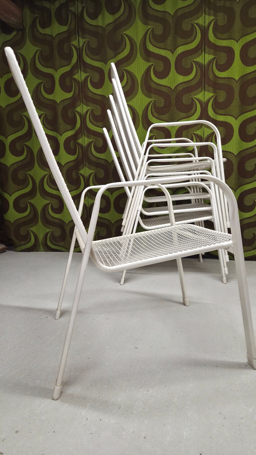 Lot of 6 vintage EMU 70" terrace armchairs.