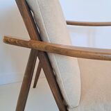 Scandinavian style armchair in solid wood – 1950s/60s