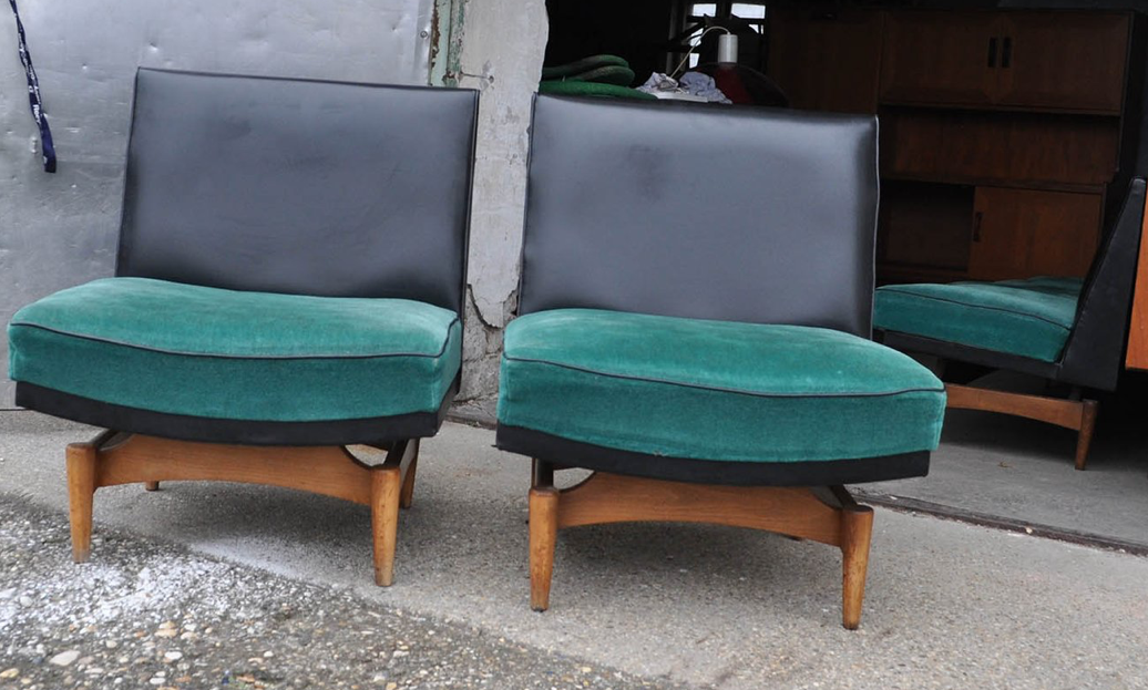 Mid-century danish sofa & armchairs, 1960s, set of 4