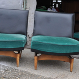 Mid-century danish sofa & armchairs, 1960s, set of 4