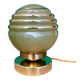 Vintage yellow and gold glass globe table lamp