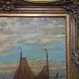 E. Van Laars Boats On  a Lake, mid 20th Century