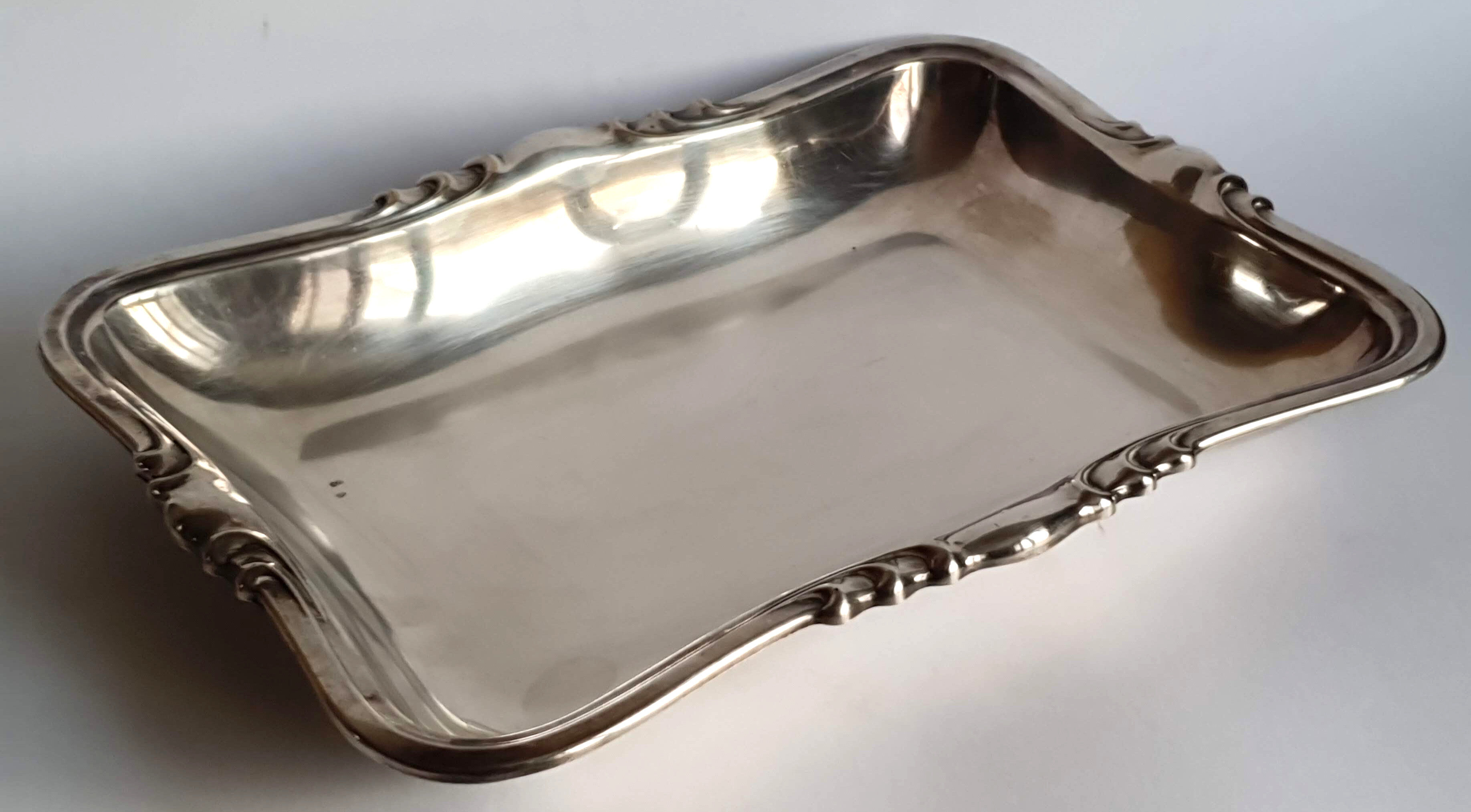 Silver metal dish