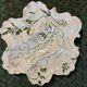 Limoges porcelain oyster plate BH, Art Nouveau botanical decoration.