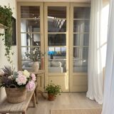 set of four large glass partition doors