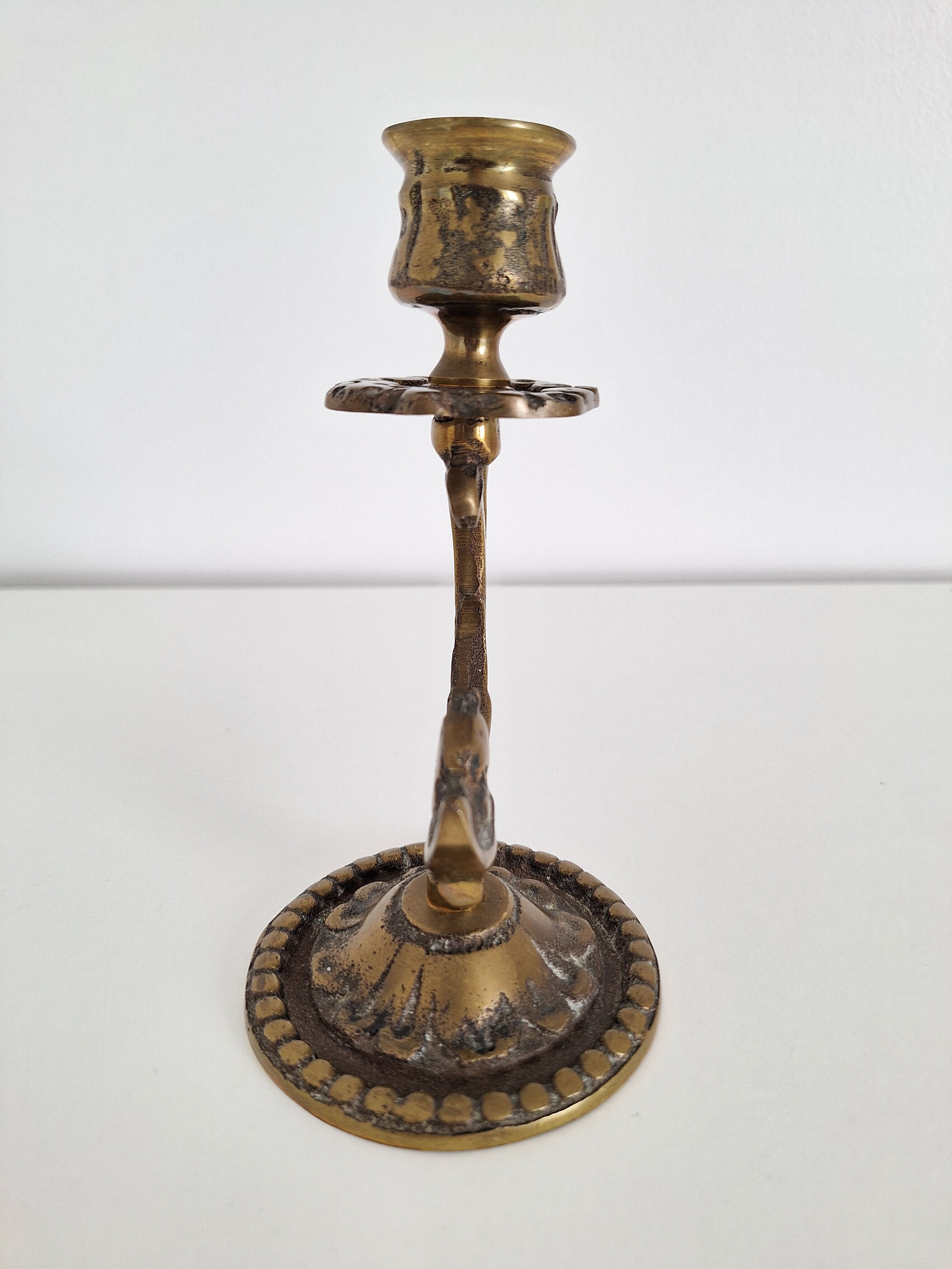 Vintage brass candle holder