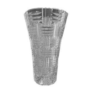 Vase en verre ciselé vintage années