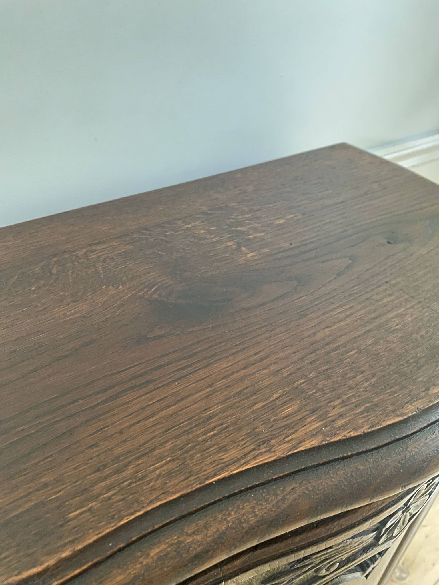 Jam cupboard, entrance furniture, antique carved solid oak occasional furniture
