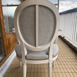 Set of 2 Louis XVI style armchairs with armrests