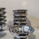 18 low sorbet cups in stainless steel chrome