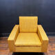 Pair of vintage mustard yellow armchairs – 1970s design